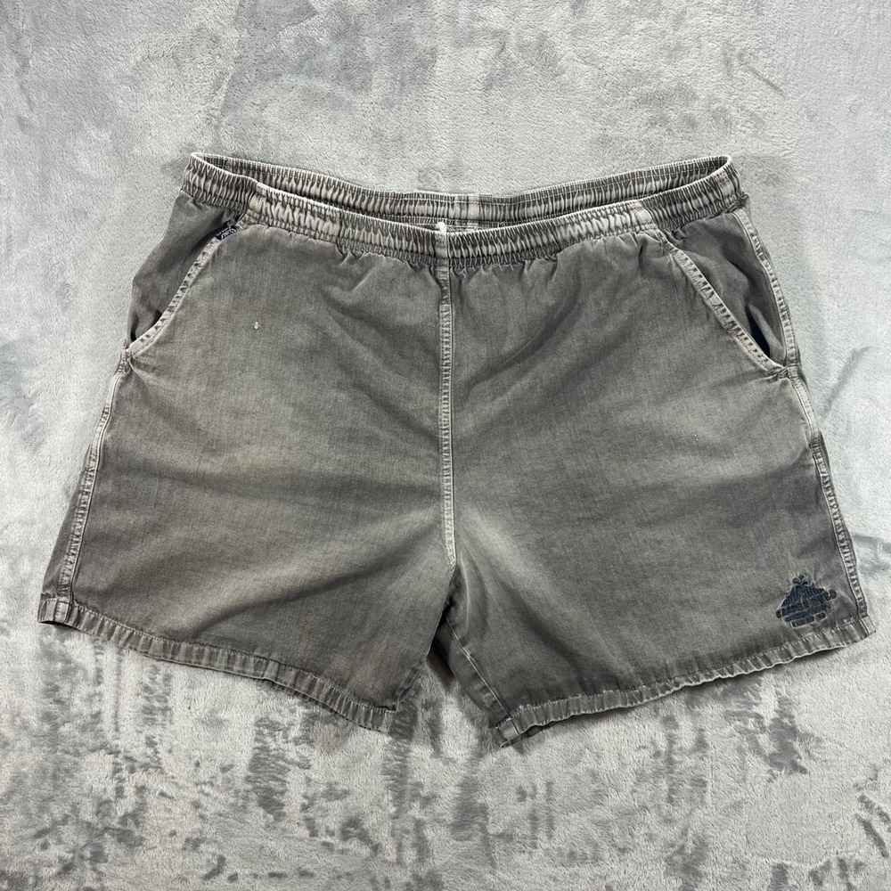 CRAZY SHIRT Shorts Mens XXL Gray Crater Dyed Hawaii Cotton Elastic Waist Casual
